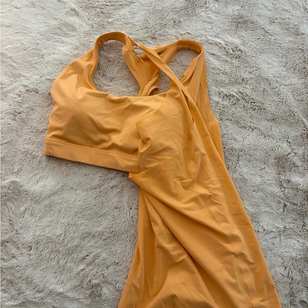 Athleta Orange Tank Top with Built in Bra - Picture 2 of 5